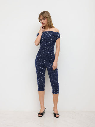 Polka Dot Stretch Capri