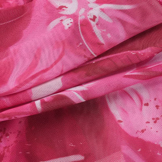 Halter off shoulder ruffle flower print top