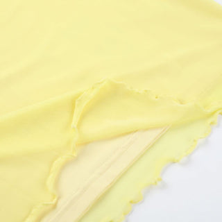 Ruffle hollow out mesh cami cut out mini dress