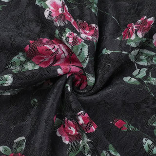 Flower print lace cami mini dress