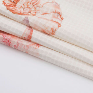 Conch print zip-up tube mini dress