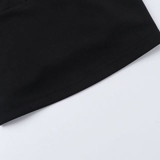 Buckle solid hollow out cami cut out top