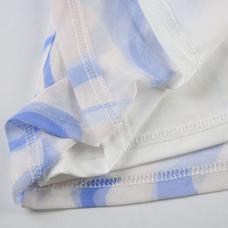 Ripple flower applique halter self tie maxi dress