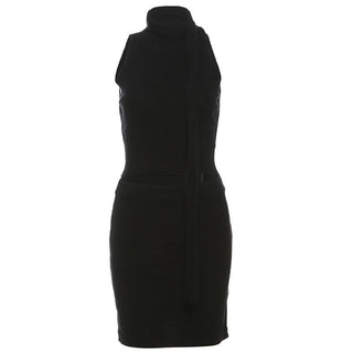 Crewneck sleeveless solid mini skirt set