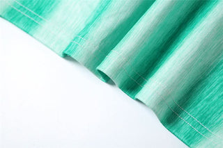 Striped print v neck spaghetti strap mini dress