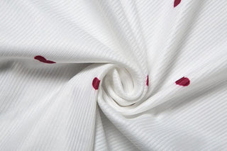 Square neck heart print ribbed pant set