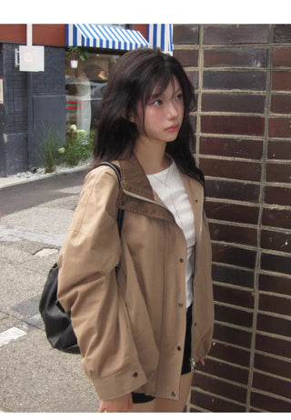 Unknown Two-Color Half-Fit Two-Way Night Jacket - 2color