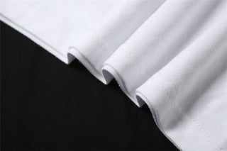 Short sleeve one shoulder letter pattern top