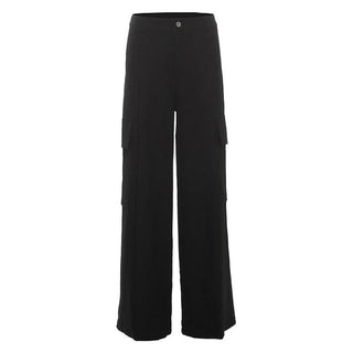 Button zip-up pocket high rise cargo pant