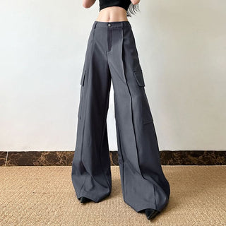 Button zip-up pocket high rise cargo pant