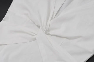 Turnover collar ruched cap sleeve top