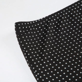 Polka dot ruffle mesh maxi skirt
