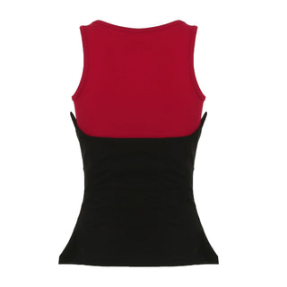 Square neck corset 2 piece tank top