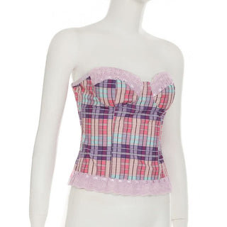 Sweetheart neck lace hem tube top