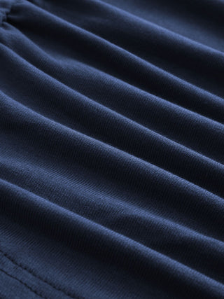 Boat Neck Ruched Tee