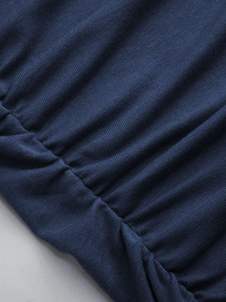 Boat Neck Ruched Tee