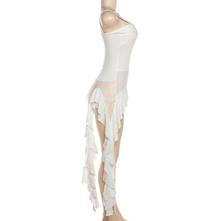 Ruffle lace patchwork cami top