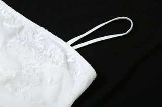 Ruffle lace patchwork cami top