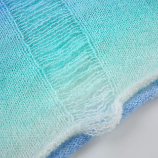 Halter gradient knitted hollow out cut out top