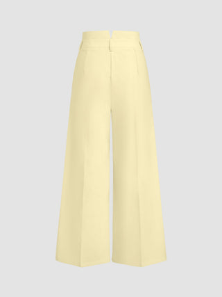 High Rise Linen Trousers