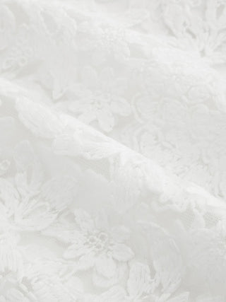 Lace Mandarin Collar Floral See-through Tank Top
