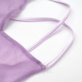 V neck cross back bowknot cami maxi dress