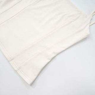 Square neck halter backless solid cami top