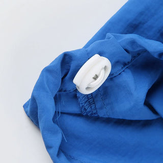 Drawstring letter print ruched low rise pant