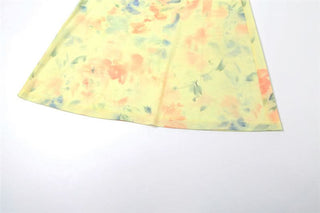 Flower applique contrast lace hem cami maxi dress