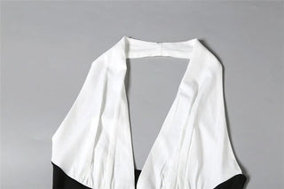 Halter v neck backless ruched maxi dress