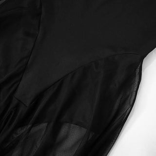 Mesh patchwork tube maxi dress