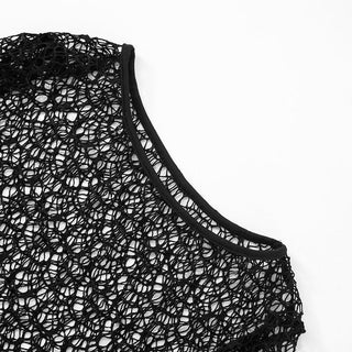 Long sleeve halter hollow out 3 piece cut out mini dress