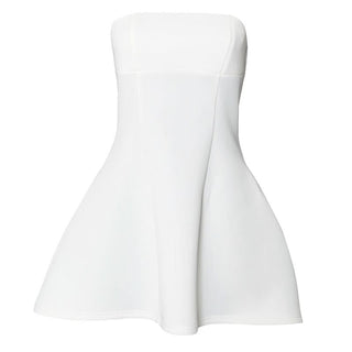 Backless zip-up tube mini dress