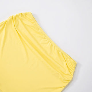 Halter flower applique hollow out maxi skirt set