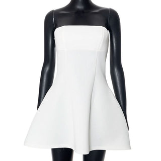 Backless zip-up tube mini dress