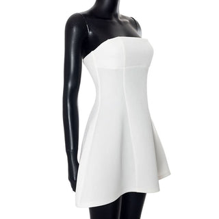 Backless zip-up tube mini dress