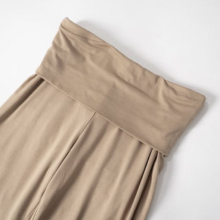 Crewneck ruched short sleeve high rise pant set