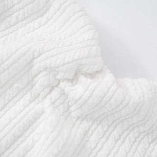 Ribbed ruffle backless mini dress