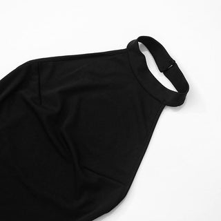 Halter ruched backless midi dress