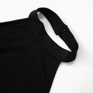 Halter ruched backless midi dress