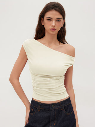 Off-shoulder Ruched Top