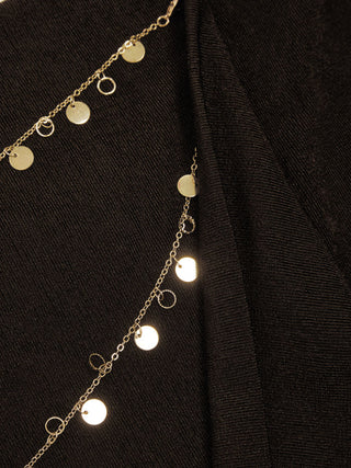 Cowl Neck Backless Chain Detail Cami Top