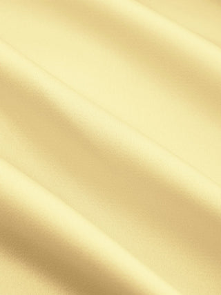 Satin Cowl Neck Solid Ruffle Hem Maxi Dress