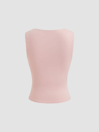 CONTOUR Double Layered Sweetheart Neckline Tank Top