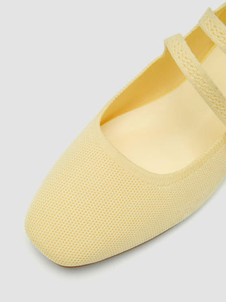 DOUBLE STRAP KNITTED MARY JANE FLATS