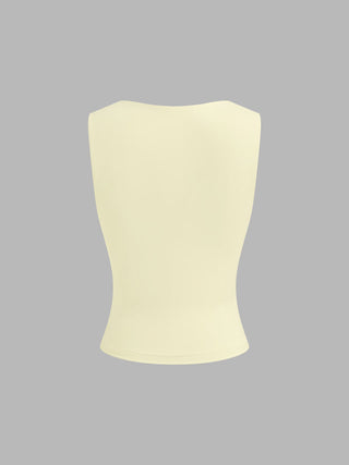 CONTOUR Double Layered Sweetheart Neckline Tank Top