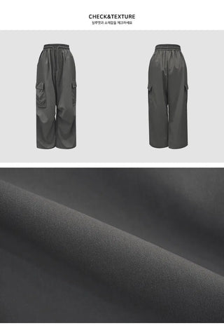 Pocket Nylon Cargo Pintuck Pants - 8 Colors