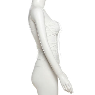 Lace up corset lace top