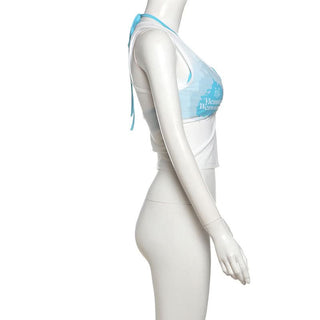 Halter padded 2 piece tank top