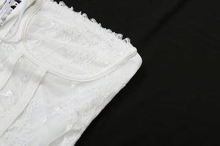 Lace up corset lace top